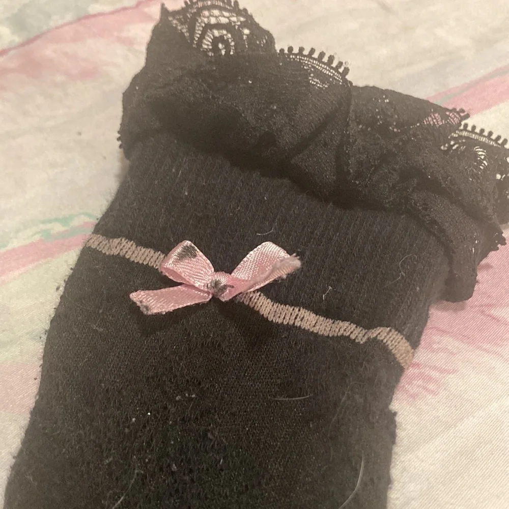 4/$20 hot topic black goth lace socks